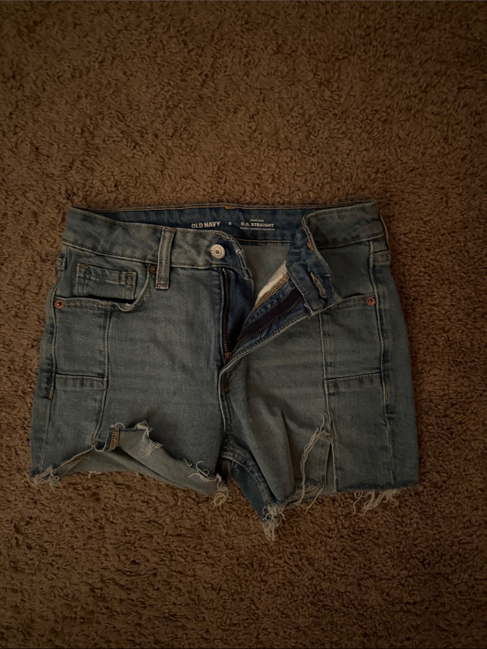 Old Navy Light Blue Distressed Denim Cutoff Shorts